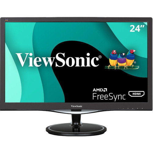 ViewSonic 24 (23.6 viewable) Full HD 1080p Monitor, 2ms response time with DisplayPort, HDMI, and VGA - VX2457-MHD