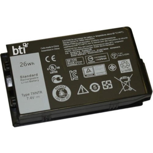 BTI Replacement Battery for Dell Latitude 12 7202 12 702 RUGGED TABLET 7XNTR FH8RW Specs 7.V 3420 MAH 26 Whr 2 Cells LI-ION - 7XNTR-BTI