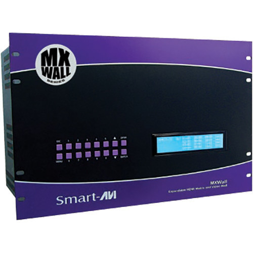 Smartavi 08x08 HDMI Matrix with Integrated Video Wall. Includes:MXWall-0808&(CCPWR06) - AVI-MXWALL-0808-S