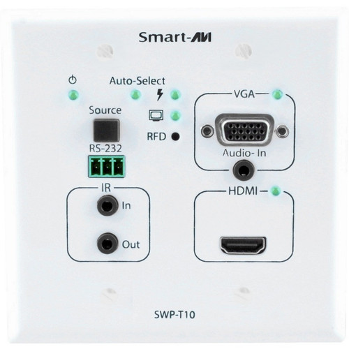 Smartavi All-in-One HDMI/VGA Smart Wall Plate Extender with Integrated Scaler and Converter - SWP-T10