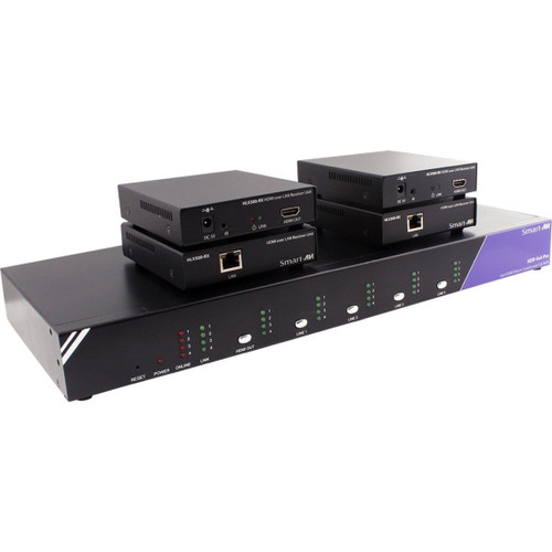 Smartavi 4x4 HDMI, RS-232 over LAN or CAT5e/6 Matrix Switch. Includes: HDR4X4PRO, PS5VD4A - HDR4X4PROS