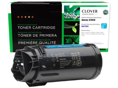 CIG Clover Imaging Remanufactured Extra High Yield Cyan Toner Cartridge for Xerox 106R03526 Estimated Yield 8000 - 201343P