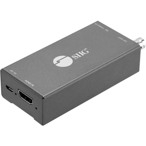 SIIG HDMI To 3G/Hd/Sd-Sdi Mini Converter. Converts HDMI Single From One HDMI Source To 3G/Hd/Sd-Sdi Outputs - CE-SD0911-S1