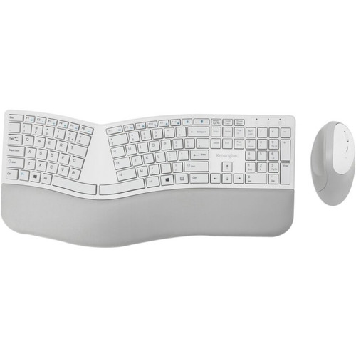 Kensington Pro-Fit Ergo Wireless Keyboard and Mouse-Gray - K75407US