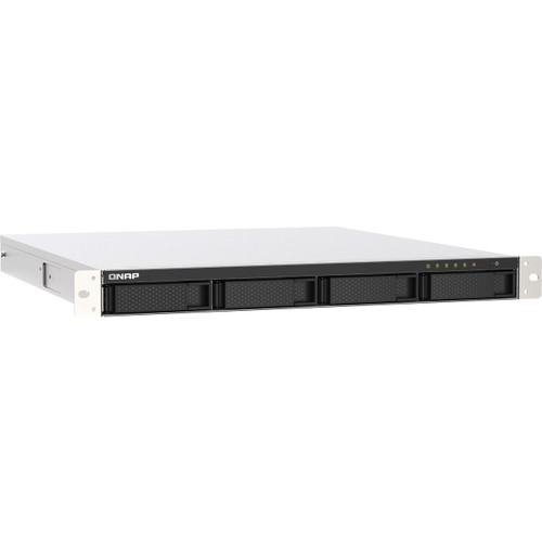 Qnap 1U 4-bay NAS/iSCSI IP-SAN, Intel Celeron Quad-core 2.0GHz (up to 2.7GHz), 4GB RAM, HDMI1.4b, 10GbE-ready, PCIe Expansion Slot, Redundant PSU - TS-453DU-RP-4G-US