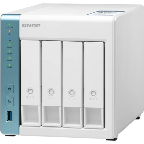 Qnap 4-Bay High-Performance Private Cloud NAS with 2.5GbE network. Annapurna Labs AL314 4-Core 1.7GHz Processor with 4GB RAM. - TS-431P3-4G-US