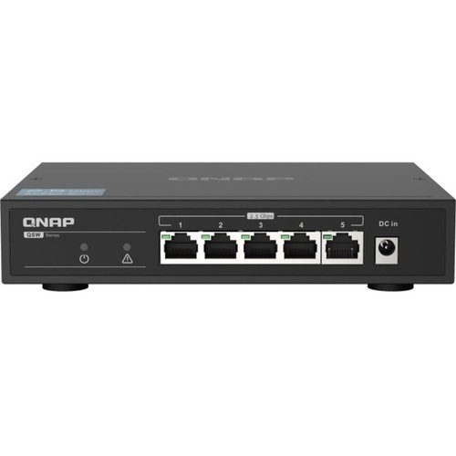 Qnap QSW-1105-5T, 5 port 2.5Gbps auto negotiation (2.5G/1G/100M), unmanagement switch - QSW-1105-5T-US