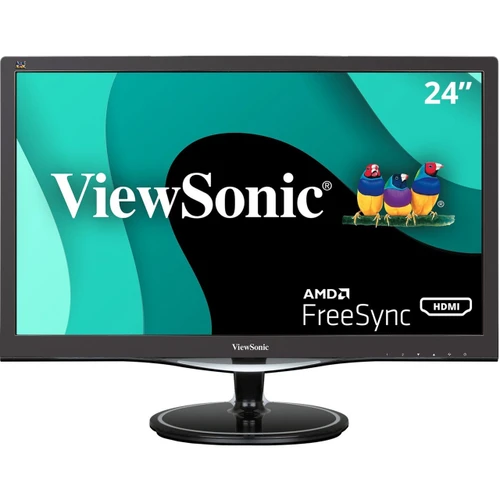 ViewSonic 24 (23.6 viewable) Full HD 1080p Monitor 2ms response time with DisplayPort HDMI and VGA - VX2457-MHD