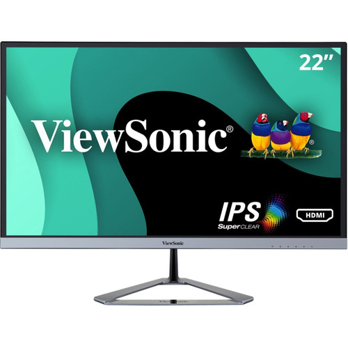 ViewSonic 21.5(21.5 viewable) Full HD Ultra Slim IPS Monitor 1920 x 1080 HDMI DisplayPort & VGA inputs integrated dual speakers. - VX2276-SMHD
