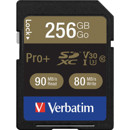 Verbatim Proplus Sdxc Memory Card, 99141, 256Gb, 600X, Uhs-1, U3, Class 10
