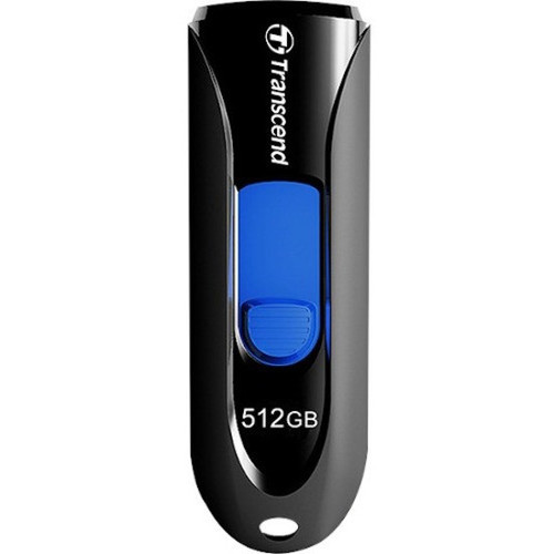 Transcend 512GB, USB3.1, Pen Drive, Capless, Black - TS512GJF790K