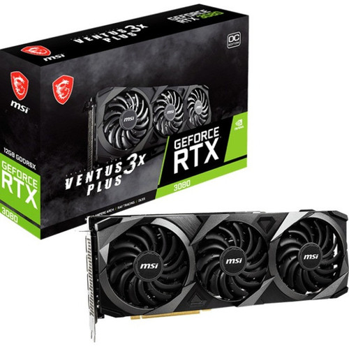 MSI Geforce Rtx 3080 Ventus 3X Plus 10G Lhr - Boost Clock / Memory Speed 1710 MHz / 19 Gbps 10Gb Gddr6X - 320 Bit - Displayport X 3 (V1.4A) HDMI X 1 (Supports 4K@120Hz As Specified In HDMI 2.1)