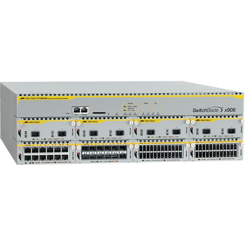Allied Telesis Next Generation Advanced Layer 3 modular switch chassis 8 x high speed expansion bays. 5-years NCP support (Start date is shipment date from ATI - Grace period 90days). - AT-SBX908GEN2-B05