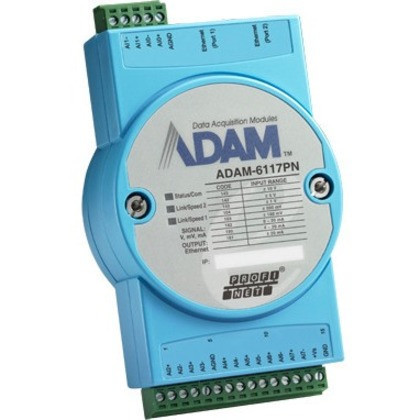 Advantech B+B SmartWorx 8-Channel Isolated Analog Input Module, Ethernet/IP – ADAM-6117EI-AE
