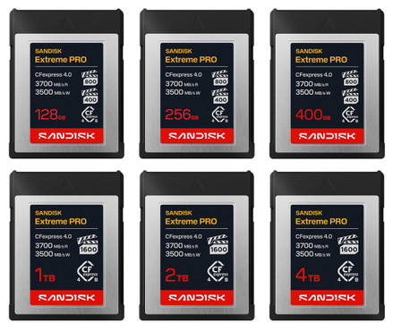 SanDisk Launches Extreme PRO CFexpress 4.0 Type B Cards Up to 4TB for Pro Video Workflows