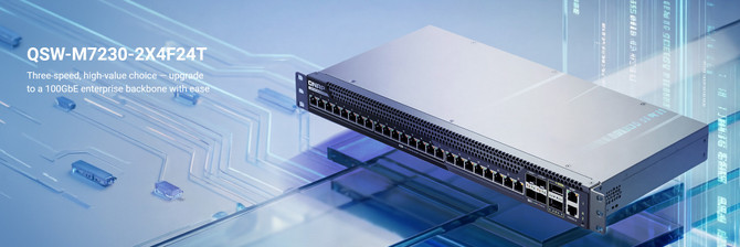 QNAP Launches QSW-M7230-2X4F24T: A Flexible 100GbE L3 Lite Switch for Modern Enterprise Networks
