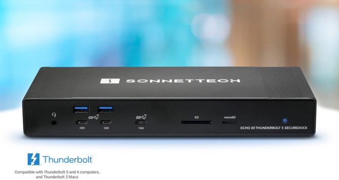 Sonnet Unveils Echo 20 & Echo 21 Thunderbolt 5 Docks with 10GbE for Power Users