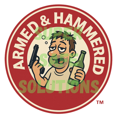 Armed and Hammered Sticker