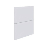 Modern Satin White 2-Drawer Flat Pack Kitchen Cabinet Fronts - Sleek 18mm Slab Profile DIY Replacement Drawer Doors for Australian Home Renovations.