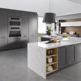 Modern Shaker Satin Ash kitchen cabinet door with a sleek recessed center panel and clean lines for a contemporary Australian home.