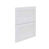 Modern Satin White Shaker 2-Drawer Cabinet Fronts for 450mm Flat Pack Kitchen Units - Durable RTA Cabinetry Australia