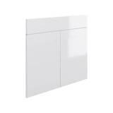 Modern Glossy White Flat Pack Kitchen Sink Base Cabinet Door - 18mm Slab Profile for 900mm Units Australia-Wide shipping.