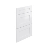 Modern Satin White Shaker 3-Drawer Cabinet Fronts - Premium 18mm Flat Pack Kitchen Drawer Panels for DIY Home Renovations Australia