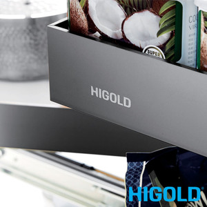 HIGOLD Shearer Style Titanium Grey Magic Corner Pull-Out Kitchen Cabinet Storage Organizer with Four Baskets for Blind Corners - Australia Kitchen Hardware