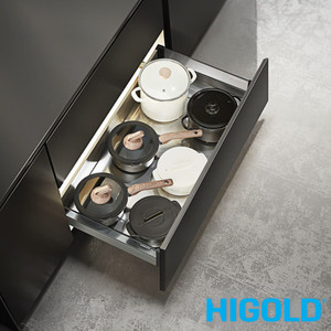 Higold Shearer PRO 900mm Anthracite Grey Low Profile Pull Out Kitchen Drawer with Soft Close for Australian Base Cabinets