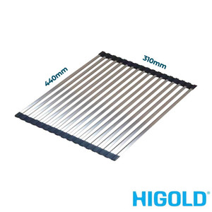 Higold Stainless Steel Rollable Drainer Tray Kitchen Sink Accessory Square Bars 440mm Australia