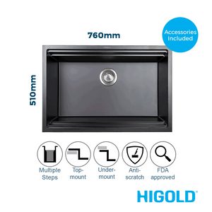 Higold-Granite-Composite-760Mm-Black-Workstation-Kitchen-Sink_1