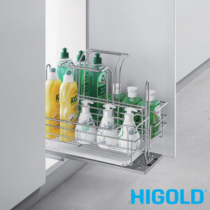 Higold Under-Sink Pull-Out Cleaning Caddy with Soft Close for 350mm Kitchen Cabinets Australia.