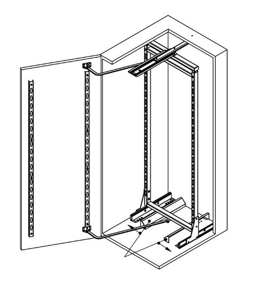 Stainless steel open-out pantry frame for kitchen storage at Renovator Store Australia.