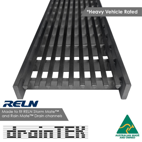 DrainTEK Heavy Duty 316L Stainless Steel Wedge Wire Outdoor Drain Grate Insert for Reln Channels in Australian Landscapes