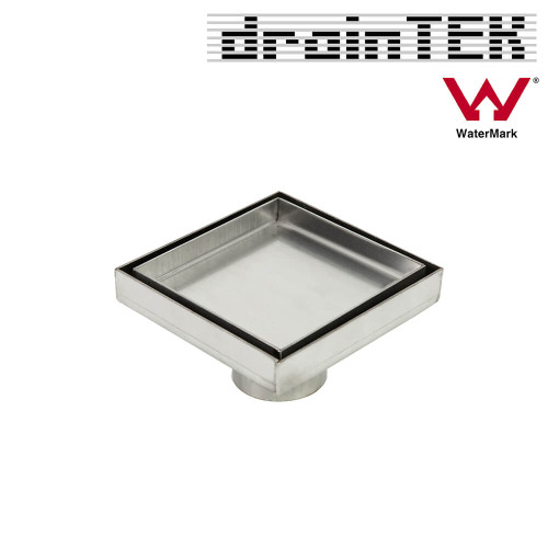 Modern 316 Stainless Steel Tile Insert Square Floor Waste Drain for Australian Bathrooms and Patios