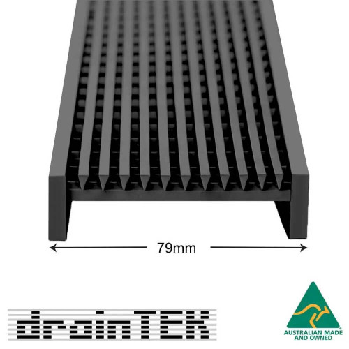 Modern 79mm Wide Wedge Wire Stainless Steel Shower Grate Insert for Australian Bathroom Drainage