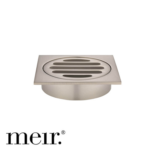 Modern Meir Square Champagne Brass Shower Waste for Contemporary Australian Bathrooms