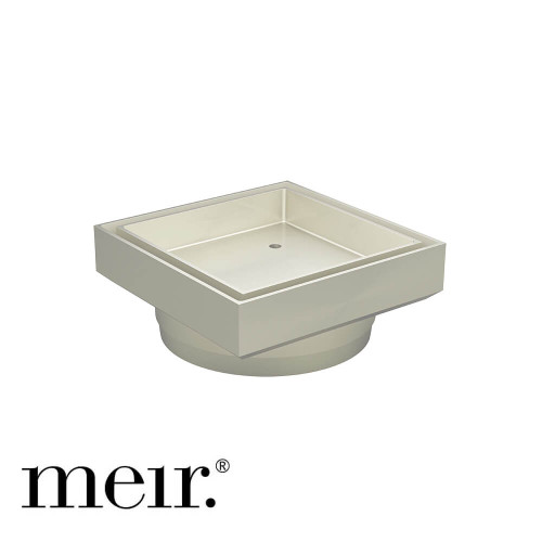 Meir Square Brushed Nickel Tile Insert Floor Waste with 100mm Outlet for Modern Australian Bathrooms