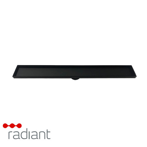 Modern Radiant 900mm Matte Black Stainless Steel Linear Shower Grate for Australian Bathroom Renovations