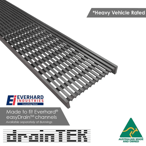 DrainTEK 130mm Wedge Wire Heel Guard Drain Grate Insert - 316 Stainless Steel Outdoor Drainage Australia
