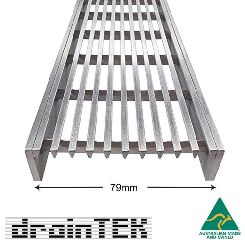 DrainTEK 79mm Wedge Wire Stainless Steel Shower Grate Insert Only for Australia Home Renovations