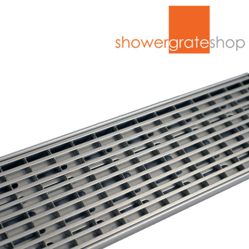 Artemis Wedge Wire Stainless Steel Shower Grate, Modern Industrial Bathroom Drain Australia.