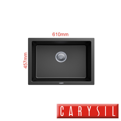 Modern Matte Black Granite Single Big Bowl Kitchen Sink for Australian Homes