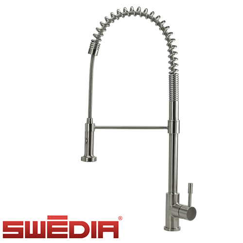 Swedia Prima Dual Flow Brushed Stainless Steel Kitchen Mixer Tap - Renovator Store Australia