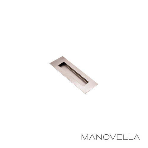 Manovella 120mm x 40mm Satin Brass Sliding Door Flush Pull for Modern Australian Homes