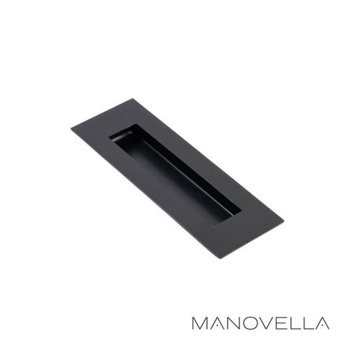 Manovella 150mm x 50mm Matte Black Sliding Door Flush Pull for Modern Australian Interior Renovations