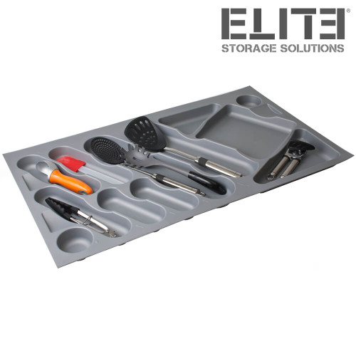 Elite Kitchen Drawer Organiser 900mm - Trimmable Cutlery Tray for Modern Australian Kitchens