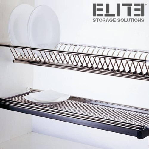 Elite Kitchen 600mm Stainless Steel Cupboard Dish Rack for Overhead Cabinets in Australia