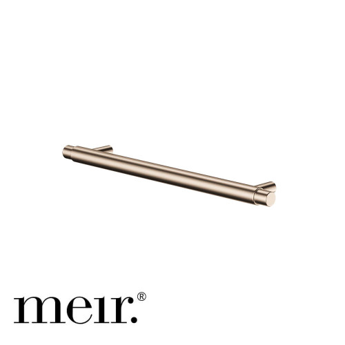 Meir Oppen Round Pull 200mm Cabinet Handle in Brushed Champagne for modern kitchen and bathroom cabinetry renovations in Australia