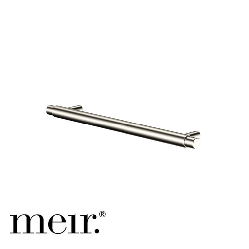 Meir Oppen Round Pull 200mm Cabinet Handle in PVD Brushed Nickel, Scandinavian Minimalist Style available at Renovator Store Australia.